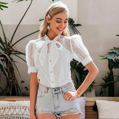 Blouse Bohème Chic Blanche pas cher