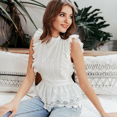 Tunique Blanche Bohème Ravissante